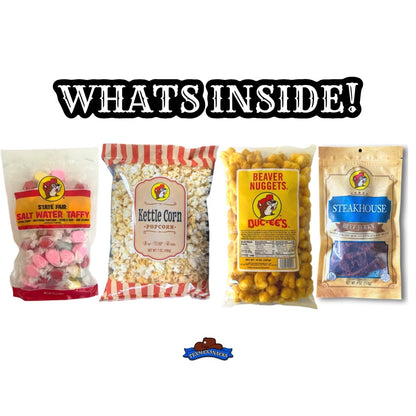 Buc-ee's Halloween Snack Bundle w/ Beaver Nuggets, Kettle Corn, Salt Water Taffy, Beef Jerky w/ FREE Treat Bag!